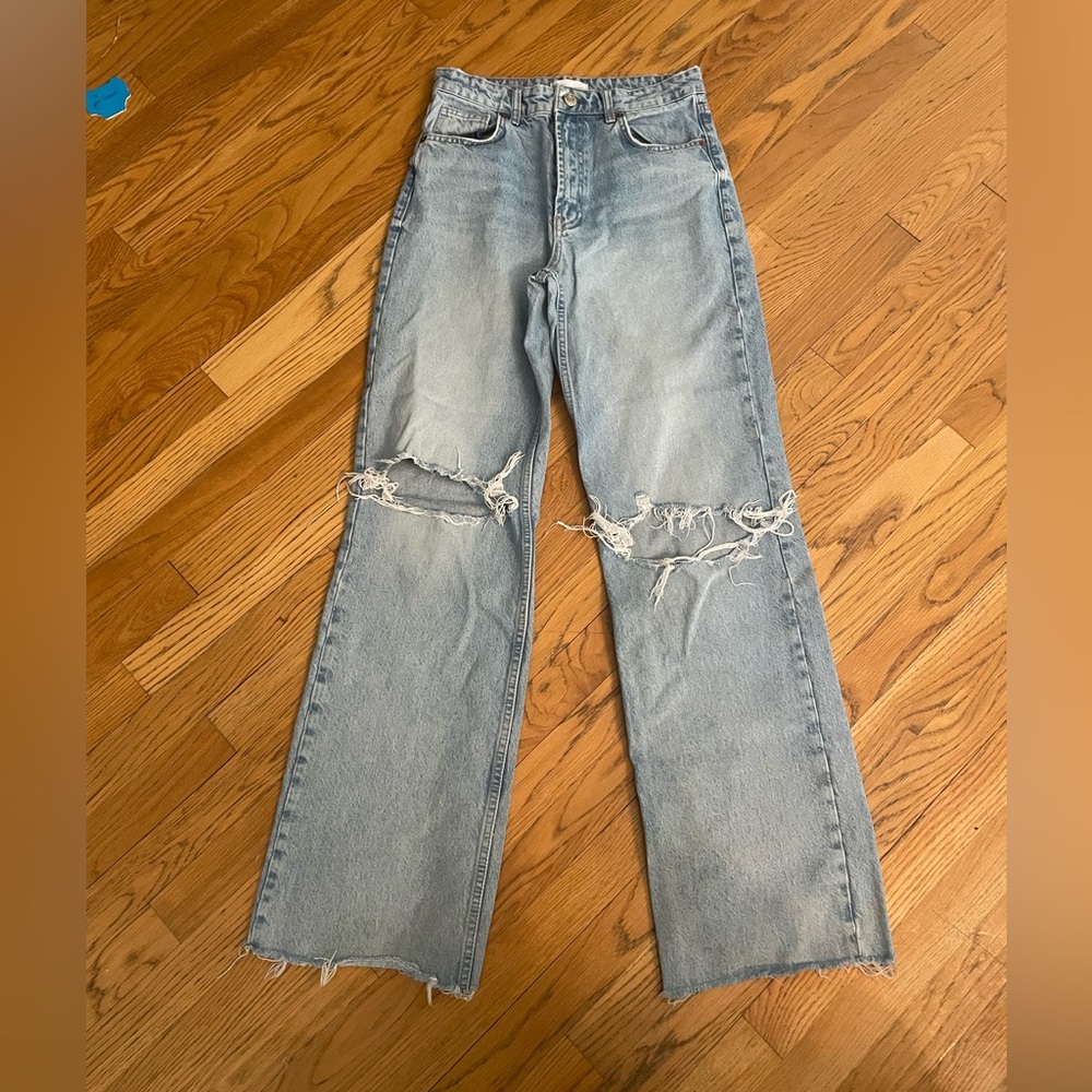Distressed jeans